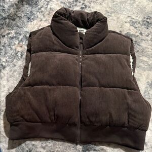 Brown Corduroy Puffer Vest